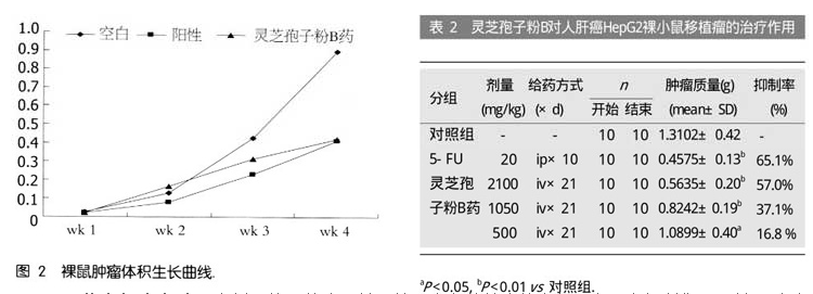 灵芝孢子粉对人肝癌细胞HepG2及裸鼠移植瘤生长的抑制作用-第2张图片-破壁灵芝孢子粉研究指南