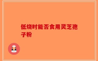 低烧时能否食用灵芝孢子粉