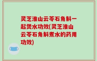 灵芝淮山云苓石角斛一起煲水功效(灵芝淮山云苓石角斛煮水的药用功效)