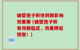 破壁孢子粉快到期影响效果那 (破壁孢子粉有效期临近，效果降低预警！)