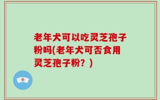老年犬可以吃灵芝孢子粉吗(老年犬可否食用灵芝孢子粉？)