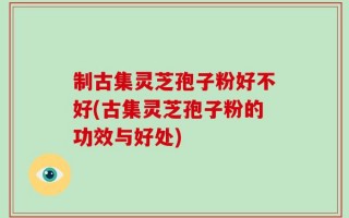 制古集灵芝孢子粉好不好(古集灵芝孢子粉的功效与好处)