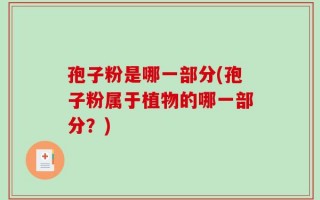 孢子粉是哪一部分(孢子粉属于植物的哪一部分？)
