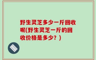 野生灵芝多少一斤回收呢(野生灵芝一斤的回收价格是多少？)