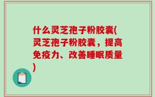 什么灵芝孢子粉胶囊(灵芝孢子粉胶囊，提高免疫力、改善睡眠质量)