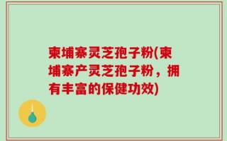 柬埔寨灵芝孢子粉(柬埔寨产灵芝孢子粉，拥有丰富的保健功效)