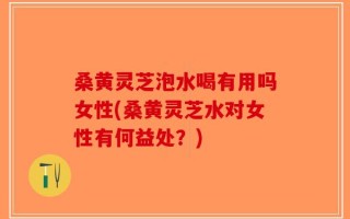 桑黄灵芝泡水喝有用吗女性(桑黄灵芝水对女性有何益处？)