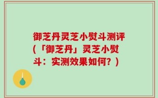 御芝丹灵芝小熨斗测评(「御芝丹」灵芝小熨斗：实测效果如何？)