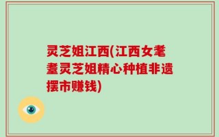 灵芝姐江西(江西女耄耋灵芝姐精心种植非遗摆市赚钱)