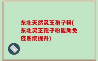 东北天然灵芝孢子粉(东北灵芝孢子粉能助免疫系统提升)