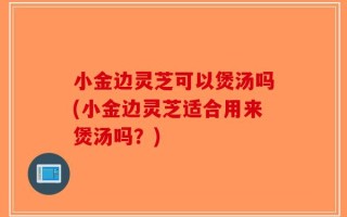 小金边灵芝可以煲汤吗(小金边灵芝适合用来煲汤吗？)
