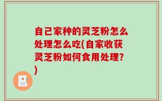自己家种的灵芝粉怎么处理怎么吃(自家收获灵芝粉如何食用处理？)