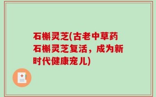 石槲灵芝(古老中草药石槲灵芝复活，成为新时代健康宠儿)