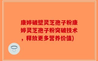 康婷破壁灵芝孢子粉康婷灵芝孢子粉突破技术，释放更多营养价值)