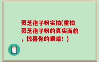 灵芝孢子粉实拍(重拍灵芝孢子粉的真实面貌，惊喜你的眼睛！)