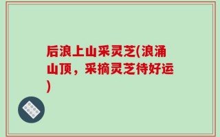 后浪上山采灵芝(浪涌山顶，采摘灵芝待好运)