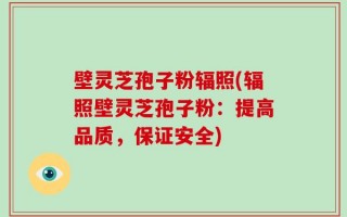 壁灵芝孢子粉辐照(辐照壁灵芝孢子粉：提高品质，保证安全)