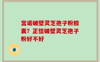 宫诺破壁灵芝孢子粉胶囊？正信破壁灵芝孢子粉好不好