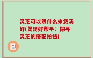 灵芝可以跟什么来煲汤好(煲汤好帮手：探寻灵芝的搭配拍档)
