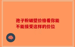 孢子粉破壁价格看你能不能接受这样的价位