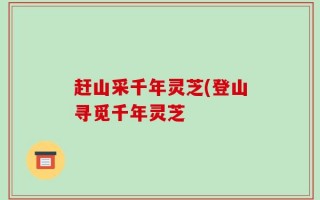 赶山采千年灵芝(登山寻觅千年灵芝