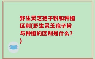 野生灵芝孢子粉和种植区别(野生灵芝孢子粉与种植的区别是什么？)
