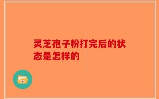 灵芝孢子粉打完后的状态是怎样的