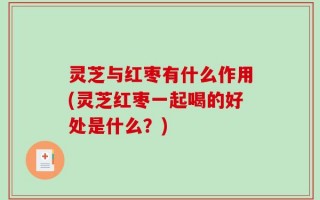 灵芝与红枣有什么作用(灵芝红枣一起喝的好处是什么？)
