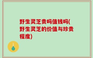 野生灵芝贵吗值钱吗(野生灵芝的价值与珍贵程度)