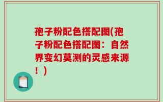 孢子粉配色搭配图(孢子粉配色搭配图：自然界变幻莫测的灵感来源！)