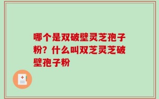哪个是双破壁灵芝孢子粉？什么叫双芝灵芝破壁孢子粉
