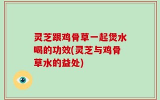 灵芝跟鸡骨草一起煲水喝的功效(灵芝与鸡骨草水的益处)