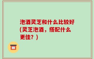 泡酒灵芝和什么比较好(灵芝泡酒，搭配什么更佳？)