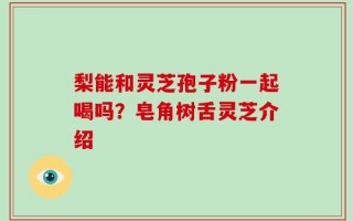 梨能和灵芝孢子粉一起喝吗？皂角树舌灵芝介绍