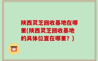 陕西灵芝回收基地在哪里(陕西灵芝回收基地的具体位置在哪里？)