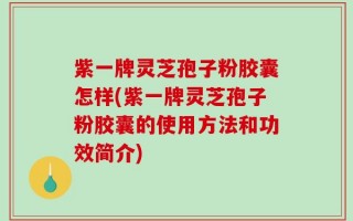 紫一牌灵芝孢子粉胶囊怎样(紫一牌灵芝孢子粉胶囊的使用方法和功效简介)