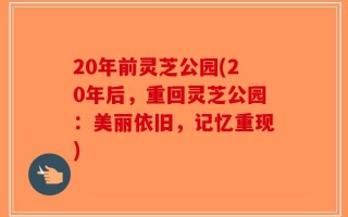 20年前灵芝公园(20年后，重回灵芝公园：美丽依旧，记忆重现)