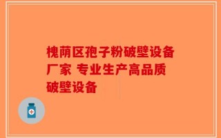 槐荫区孢子粉破壁设备厂家 专业生产高品质破壁设备