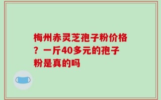 梅州赤灵芝孢子粉价格？一斤40多元的孢子粉是真的吗