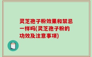 灵芝孢子粉效果和禁忌一样吗(灵芝孢子粉的功效及注意事项)