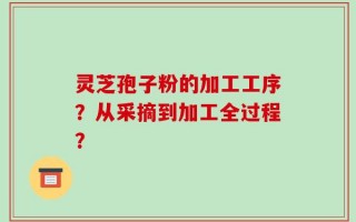 灵芝孢子粉的加工工序？从采摘到加工全过程？