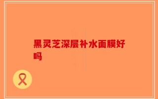 黑灵芝深层补水面膜好吗