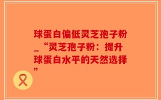 球蛋白偏低灵芝孢子粉_“灵芝孢子粉：提升球蛋白水平的天然选择”