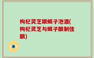 枸杞灵芝跟蝎子泡酒(枸杞灵芝与蝎子酿制佳酿)