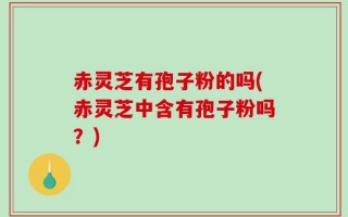赤灵芝有孢子粉的吗(赤灵芝中含有孢子粉吗？)