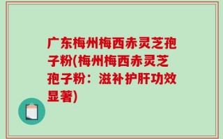 广东梅州梅西赤灵芝孢子粉(梅州梅西赤灵芝孢子粉：滋补护肝功效显著)