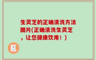 生灵芝的正确清洗方法图片(正确清洗生灵芝，让您健康饮用！)