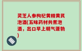 灵芝人参枸杞黄精黄芪泡酒(五味药材共煮泡酒，出口早上朝气蓬勃)
