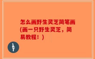 怎么画野生灵芝简笔画(画一只野生灵芝，简易教程！)