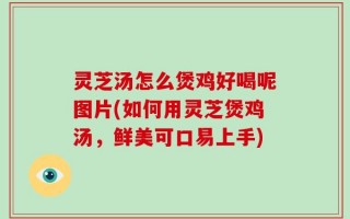 灵芝汤怎么煲鸡好喝呢图片(如何用灵芝煲鸡汤，鲜美可口易上手)